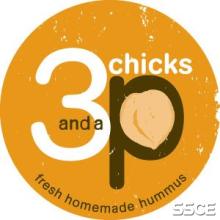 Three Chicks and a P Logo